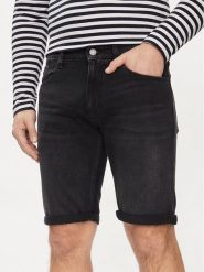 Tommy Jeans Szorty jeansowe Ronnie DM0DM18784 Czarny Slim Fit. Czarne szorty Tommy Jeans, m, bez wzorów, z jeansu. Za 229.99 zł.