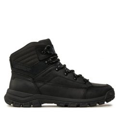 Trekkingi CATerpillar. Czarne botki sznurowane CATerpillar, bez wzorów, bez obcasa, bez zapięcia. Za 359.99 zł.