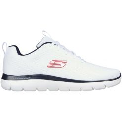 Buty męskie SKECHERS Summits Torre. Białe buty treningowe Skechers, bez wzorów, trekkingowe, skechers sport. Za 219.99 zł.