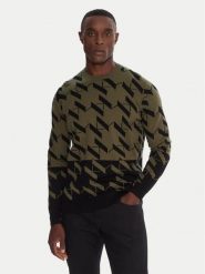 KARL LAGERFELD Sweter 655022 554305 Zielony Regular Fit. Zielone swetry rozpinane KARL LAGERFELD, m, bez wzorów, z bawełny, bez kołnierzyka, bez ramiączek. Za 989.99 zł.