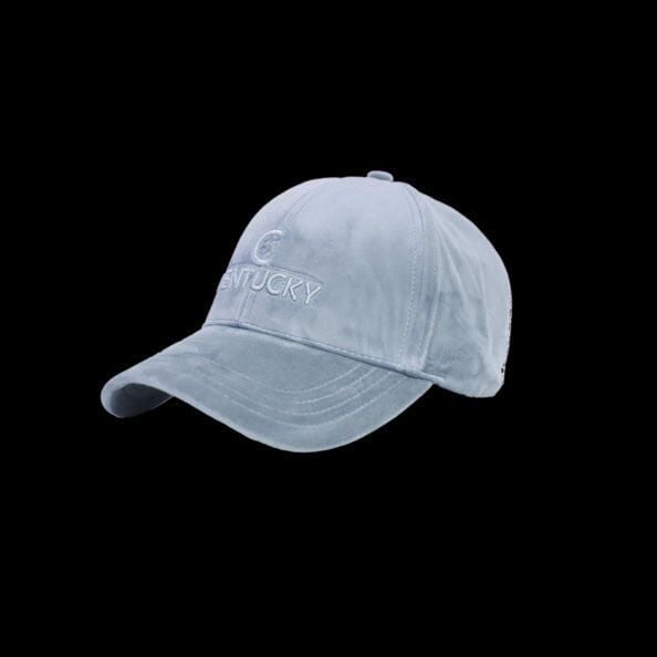 Aksamitna czapka Kentucky. Niebieskie czapki zimowe KENTUCKY HORSEWEAR, bez wzorów. Za 175.50 zł.