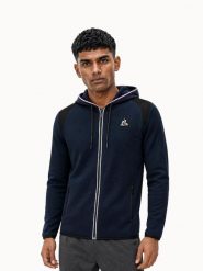 Bluza z kapturem z pełnym zamkiem błyskawicznym Le Coq Sportif Coq D'argent N°1. Niebieskie bluzy z kapturem le coq sportif, na jesień, l, bez wzorów, z kapturem. Za 494.50 zł.