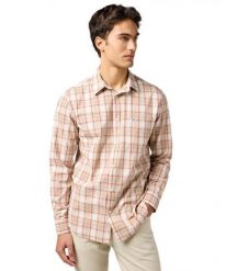 MESKA KOSZULA WRANGLER 1 PKT SHIRT TAN 112362768. Koszule Wrangler, s, bez wzorów, bez kołnierzyka, bez ramiączek. Za 179.99 zł.
