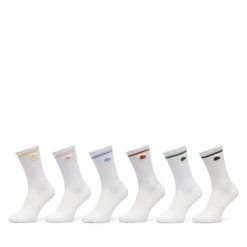 Skarpety długie Lacoste. Białe skarpety LACOSTE, bez wzorów. Za 229.99 zł.