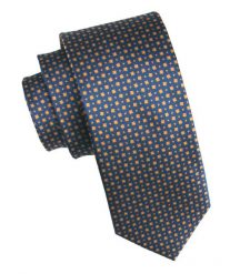 Elegancki i Modny Męski Krawat - Angelo di Monti - Granat, Drobny Wzorek. Niebieskie krawaty i muchy Angelo di Monti, bez wzorów, z tkaniny. Za 45.00 zł.