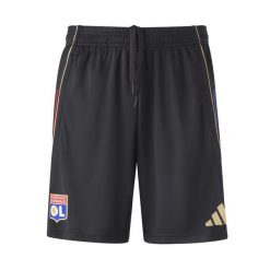 Szorty treningowe OL 2025/26. Czarne krótkie spodenki sportowe OLYMPIQUE LYONNAIS, l, bez wzorów. Za 268.00 zł.