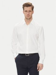 BOSS Koszula P-Hank 50503356 Biały Slim Fit. Białe koszule Boss, m, bez wzorów, z syntetyku, bez kołnierzyka, bez ramiączek. Za 379.99 zł.