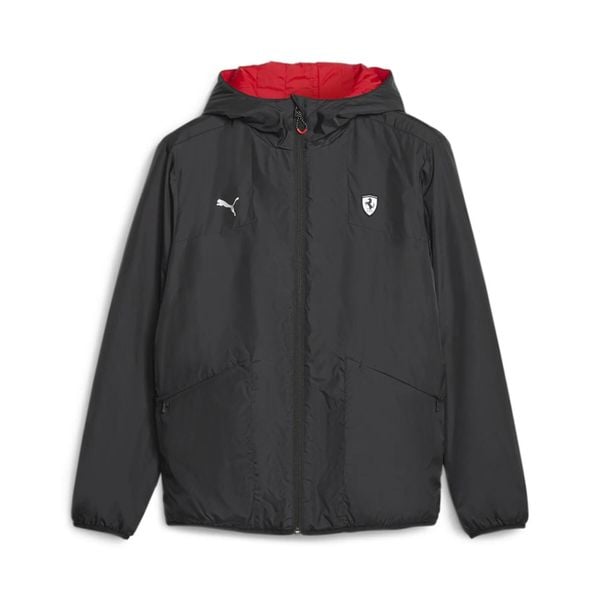 Męska kurtka z kapturem Puma FERRARI STYLE REVERSIBLE czarna 62097801 r M. Czarne kurtki Puma, m, bez wzorów, z nylonu, z kapturem. Za 454.31 zł.