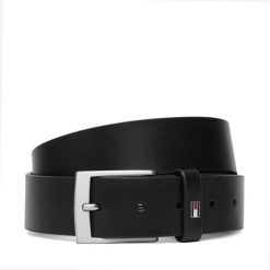 Pasek Tommy Hilfiger. Czarne paski Tommy Hilfiger, bez wzorów. Za 229.99 zł.