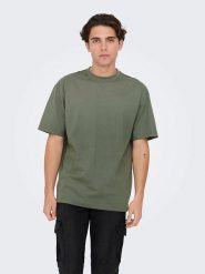 ONLY & SONS Koszulka w kolorze khaki rozmiar: XXL. Brązowe bezrękawniki Only & Sons, xxl, bez wzorów, z bawełny, bez kołnierzyka, bez ramiączek. Za 48.62 zł.