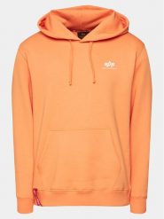 Alpha Industries Bluza Basic 196318 Pomarańczowy Regular Fit. Brązowe bluzy Alpha Industries, l, bez wzorów, z bawełny, bez kaptura. Za 199.99 zł.