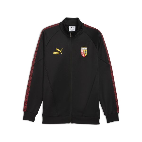 Męska kurtka RC Lens KING Anthem PUMA. Czarne kurtki Puma, m, bez wzorów, ze lnu, bez kaptura, do biegania. W wyprzedaży za 335.50 zł.