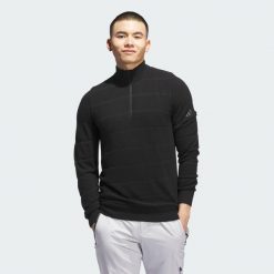 Ultimate365 Tour Wind Knit Quarter-Zip. Czarne golfy Adidas, m, bez wzorów, bez ramiączek. Za 799.00 zł.