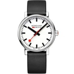 Zegarek męski Mondaine MSE.40110.LBV, Quartz, 40mm, 3ATM. Szare zegarki mondaine, ze stali. Za 1,238.20 zł.