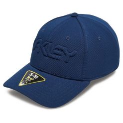 Oakley Czapka 6 Panel Stretch Embossed 912208-6Le. Niebieskie czapki z daszkiem Oakley, bez wzorów. Za 104.99 zł.