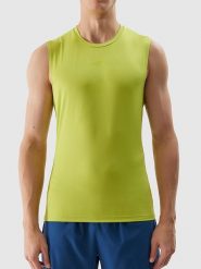 4F Top sportowy w kolorze zielonym rozmiar: S. Zielone t-shirty sportowe 4F, bez wzorów, z materiału, bez ramiączek, outdoorowe. Za 28.51 zł.