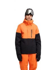 Kurtka śniegowa techniczna dla Mężczyzn TITANO 10K Pomarańczowy. Brązowe kurtki Quiksilver, m, bez wzorów, z materiału, bez kaptura. Za 819.99 zł.