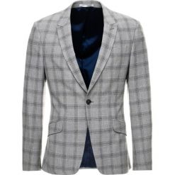Topman TWISTED SLUB CHECK MUSCLE FIT Marynarka garniturowa black/white. Garnitury marki Topman. Za 629.00 zł.