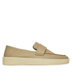 Półbuty BOSS. Brązowe eleganckie półbuty Boss, bez wzorów, bez obcasa, bez zapięcia. Za 899.99 zł.