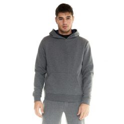 Męska bluza Leone z kapturem Lifestyle. Szare bluzy LEONE 1947 APPAREL, l, bez wzorów, z tkaniny, z kapturem. W wyprzedaży za 210.70 zł.