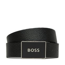 Pasek Męski BOSS. Czarne paski Boss, bez wzorów. Za 329.99 zł.