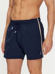 Boss Szorty kąpielowe Iconic 50491594 Granatowy Regular Fit. Niebieskie kąpielówki Boss, m, bez wzorów, z syntetyku. Za 219.99 zł.
