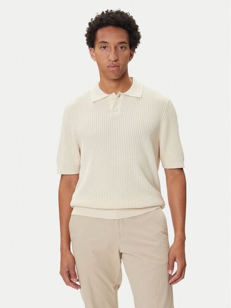 BOSS Polo Akoppo 50543670 Żółty Regular Fit. Żółte koszulki polo Boss, l, bez wzorów, z bawełny, bez kołnierzyka, bez ramiączek. Za 339.99 zł.