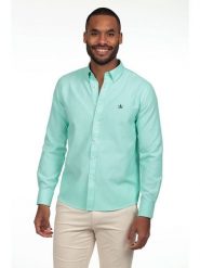 The Time of Bocha Koszula - Regular fit - w kolorze turkusowym rozmiar: XXL. Niebieskie koszule The Time of Bocha, xxl, bez wzorów, z bawełny, bez kołnierzyka, bez ramiączek. Za 152.99 zł.