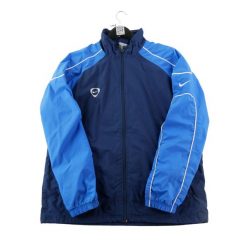 Second life - Kurtka męska Y2K Nylonowa z siateczkową podszewką - Jak nowy. Niebieskie kurtki Nike, l, bez wzorów, z materiału, bez kaptura. Za 186.06 zł.