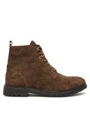 Pepe Jeans Trzewiki PMS50247 Brązowy. Brązowe botki sznurowane Pepe Jeans, bez wzorów, z jeansu, bez obcasa, bez zapięcia. Za 619.99 zł.
