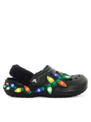 Crocs Klapki Classic Lined Holiday Lights Clog 212054 Czarny. Czarne klapki Crocs, z tworzywa sztucznego. Za 329.99 zł.