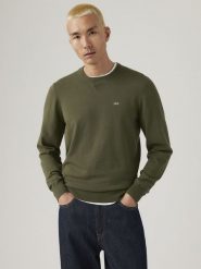 Levi's Sweter w kolorze khaki rozmiar: M. Brązowe swetry nierozpinane Levi's®, m, bez wzorów, z bawełny, bez kołnierzyka, bez ramiączek. Za 118.01 zł.