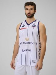 4F Koszulka meczowa replika domowa z sezonu 2025/26 męska 4F x King Szczecin - biała XL. Białe bezrękawniki 4F, l, bez wzorów, z materiału, bez kołnierzyka, bez ramiączek. Za 219.99 zł.