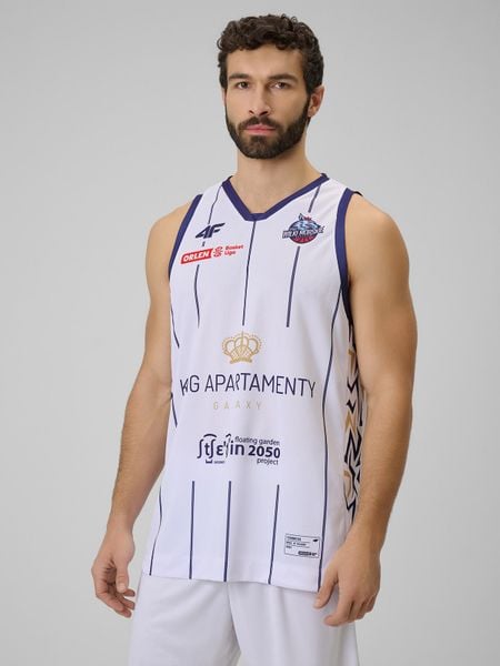 4F Koszulka meczowa replika domowa z sezonu 2025/26 męska 4F x King Szczecin - biała XXL. Białe bezrękawniki 4F, l, bez wzorów, z materiału, bez kołnierzyka, bez ramiączek. Za 219.99 zł.