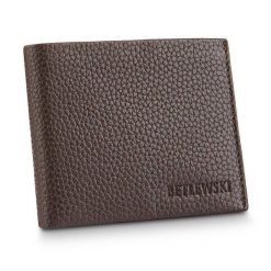 Portfel skórzany BETLEWSKI BPM-CF-66 c. brązowy. Brązowe portfele Betlewski, bez wzorów, ze skóry. Za 119.99 zł.