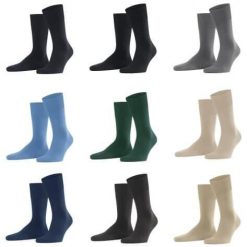 Skarpety Falke ClimaWool. Niebieskie skarpety Falke, bez wzorów, z dzianiny. Za 129.50 zł.