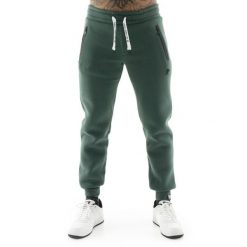 Bluza wygodny z bawełna z zamek błyskawiczny na co dzień. Zielone spodnie materiałowe LEONE 1947 APPAREL, na co dzień, bez wzorów, z bawełny, sportowe. W wyprzedaży za 124.24 zł.