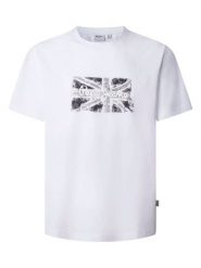 Pepe Jeans Koszulka "Flag" w kolorze białym rozmiar: XL. Białe bezrękawniki Pepe Jeans, xl, bez wzorów, z bawełny, bez kołnierzyka, bez ramiączek. Za 101.95 zł.