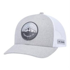 Czapka z daszkiem Columbia Mesh Snap Back w stylu trucker. Szare czapki z daszkiem Columbia, bez wzorów, z meshu. Za 114.99 zł.