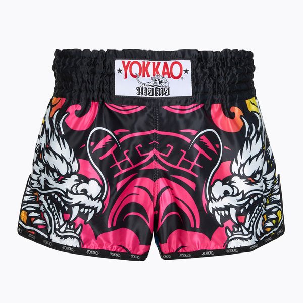 Spodenki treningowe męskie YOKKAO Dragon Muay Thai. Niebieskie krótkie spodenki sportowe YOKKAO, l, bez wzorów, z materiału. Za 289.99 zł.