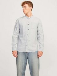 Jack & Jones Koszula - Comfort fit - w kolorze szarym rozmiar: L. Szare koszule Jack & Jones, l, bez wzorów, z bawełny, bez kołnierzyka, bez ramiączek. Za 92.42 zł.