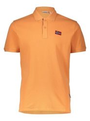 NAPAPIJRY Koszulka polo "Emira" w kolorze pomarańczowym rozmiar: S. Pomarańczowe koszulki polo NAPAPIJRY, s, bez wzorów, z bawełny, bez kołnierzyka, bez ramiączek. Za 114.17 zł.