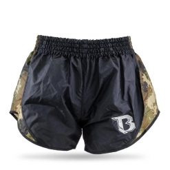 Spodenki do boksu tajskiego Booster Fight Gear Retro Hybrid. Czarne szorty BOOSTER FIGHT GEAR, bez wzorów, retro. Za 218.50 zł.
