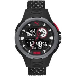 Zegarek sportowy męski Puma Bold P5073. Czarne, analogowe zegarki Puma. W wyprzedaży za 226.00 zł.