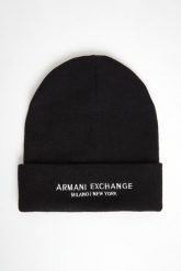 Czapka męska z logo ARMANI EXCHANGE. Czapki zimowe Armani Exchange, bez wzorów. Za 239.00 zł.