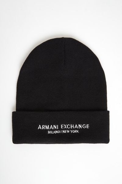 Czapka męska z logo ARMANI EXCHANGE. Czapki zimowe Armani Exchange, bez wzorów. Za 239.00 zł.