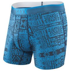 SAXX Bokserki męskie Quest 2.0 Print Box Boxer Fly Bl Dv. Tr (rozmiar S). Bielizna termoaktywna Saxx, m, bez wzorów, bez ramiączek, outdoorowe. W wyprzedaży za 95.00 zł.