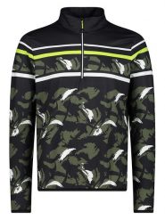 CMP Koszulka funkcyjna w kolorze czarno-oliwkowym rozmiar: 50. Brązowe t-shirty sportowe CMP, bez wzorów, z materiału, bez ramiączek, outdoorowe. Za 216.45 zł.