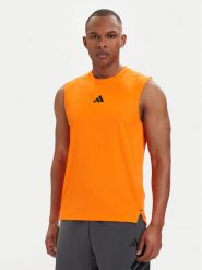 Adidas Koszulka techniczna D4T PrimeLift 3 Stripes KD0374 Pomarańczowy Slim Fit. Brązowe t-shirty sportowe Adidas, bez wzorów, z syntetyku, bez ramiączek, na fitness i siłownię. Za 179.99 zł.