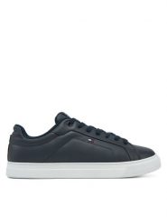 Tommy Hilfiger Sneakersy Icon Court Lth Flag Ess FM0FM05317 Granatowy. Niebieskie buty sportowe casual Tommy Hilfiger, bez wzorów, ze skóry, bez zapięcia. Za 439.99 zł.